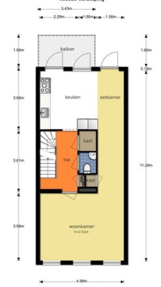 Spacious and light open floor plan. 
