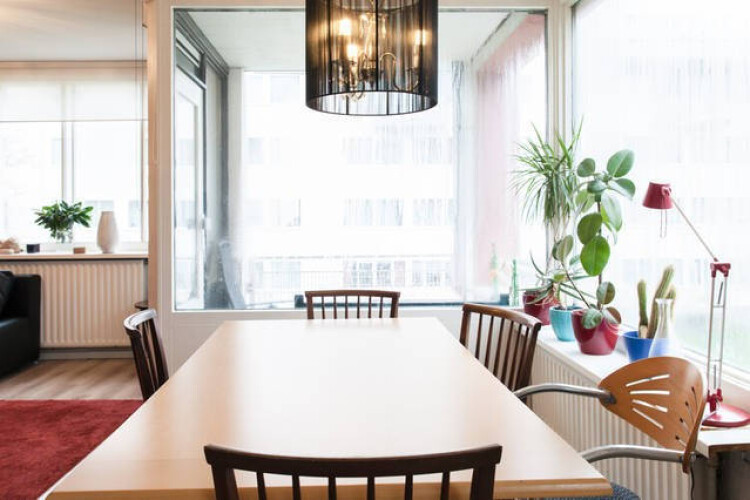 very light room with orientation to south and east