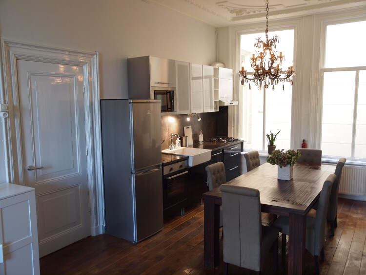 kitchen and dining area
