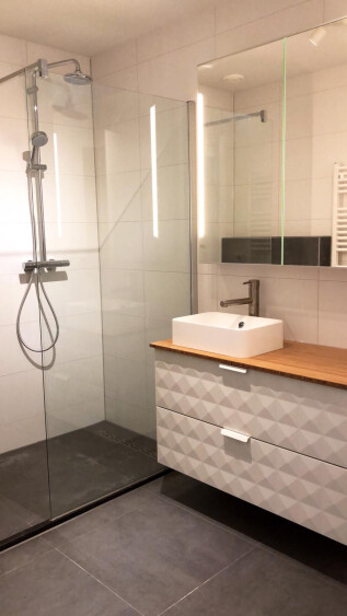 completely renovated bathroom